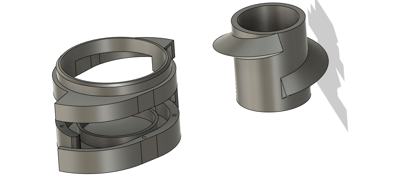 3D-Daten Feuertornado (Unterteil Aluminium + Unterteil "Schraube")